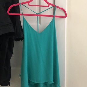 Worn once!!!! Turquoise tan with T straps in back